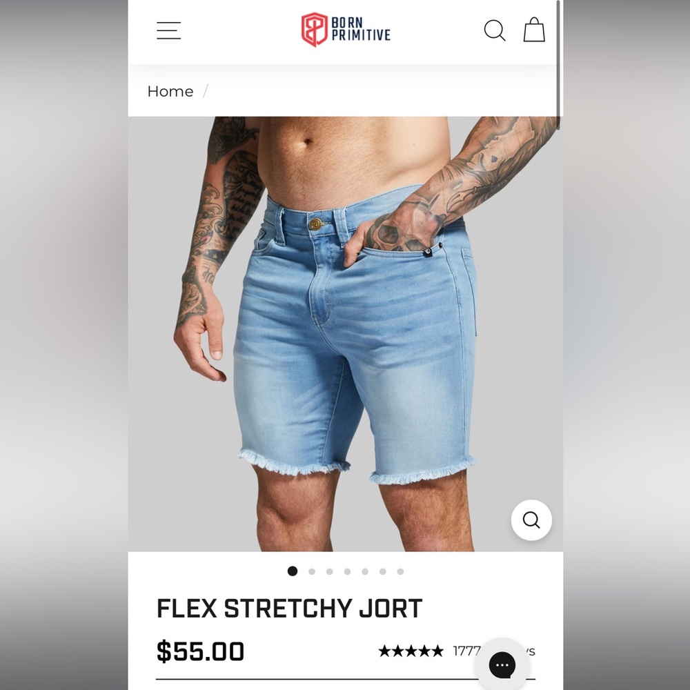 Men’s XL Born Primitive Jeans Shorts